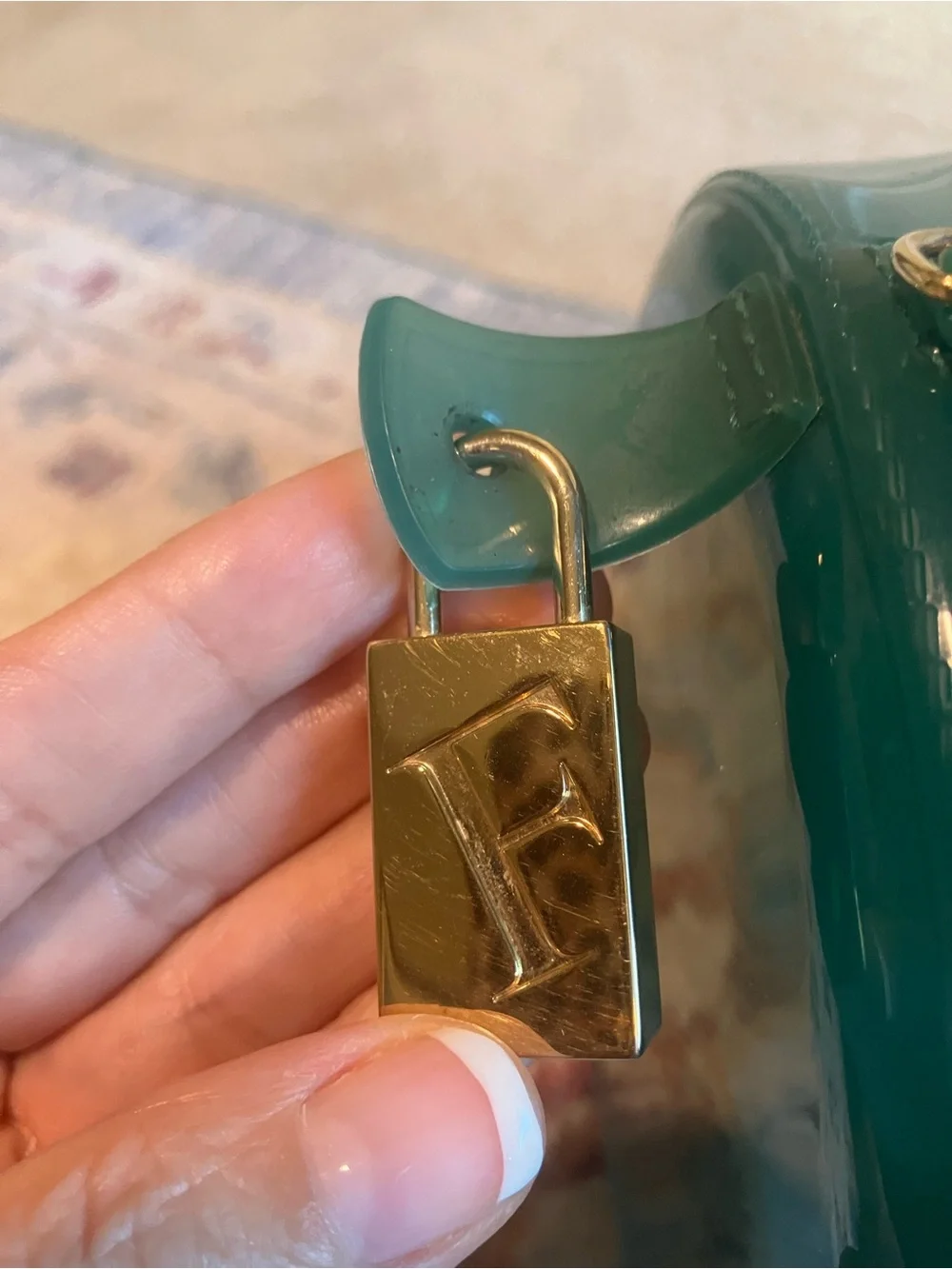 Furla Candy Teal Dome Satchel